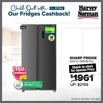 Harvey-Norman-Fridges-Cashback-Promotion-5-350x350 1-31 Oct 2023: Harvey Norman Fridges Cashback Promotion