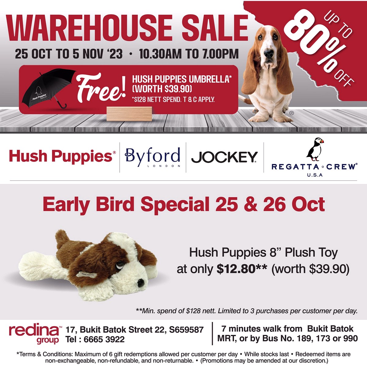 Hush-Puppies-Warehouse-Sale-2023-Singapore-Clearance-Redina-Group-Fashion-Apparels-02 25 Oct-5 Nov 2023: Hush Puppies Apparel Warehouse Sale! Clearance Up to 80% OFF at Bukit Batok