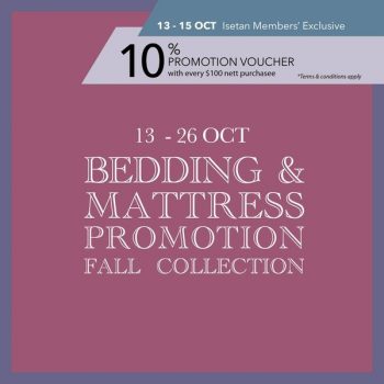 Isetan-Bedding-and-Mattress-Promotion-350x350 13-26 Oct 2023: Isetan Bedding and Mattress Promotion