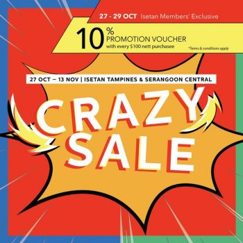 Isetan-Crazy-Sale-350x350 27-29 Oct 2023: Isetan Crazy Sale