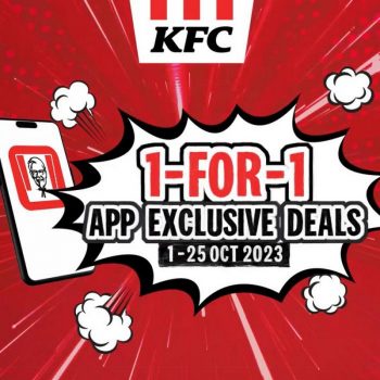 KFC-1-for-1-App-Exclusive-Deals-Promotion-350x350 11-20 Oct 2023: KFC 1-for-1 App Exclusive Deals Promotion