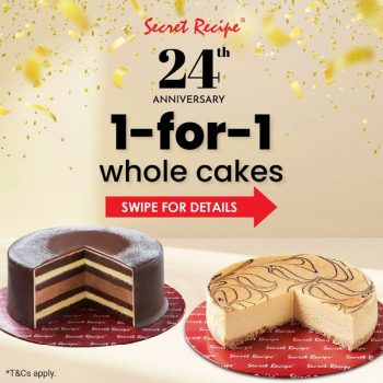 Secret-Recipe-1-for-1-Whole-Cake-Deal-350x350 5-20 Oct 2023: Secret Recipe 1 for 1 Whole Cake Deal