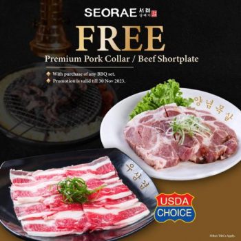 Seorae-Free-Premium-Pork-Collar-or-Beef-Shortplate-Promotion-350x350 Now till 30 Nov 2023: Seorae Free Premium Pork Collar or Beef Shortplate Promotion