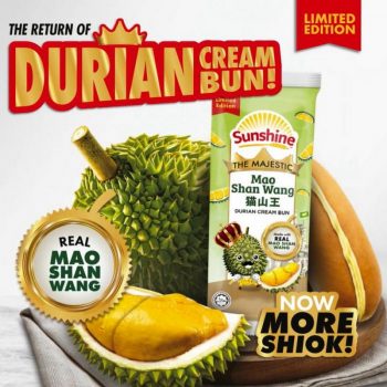 Sunshine-Bakeries-Mao-Shan-Wang-Durian-Cream-Bun-350x350 27 Oct 2023 Onward: Sunshine Bakeries Mao Shan Wang Durian Cream Bun