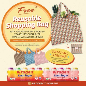 Vitagen-Free-Reusable-Shopping-Bag-Promo-350x350 9-29 Oct 2023: Vitagen Free Reusable Shopping Bag Promo