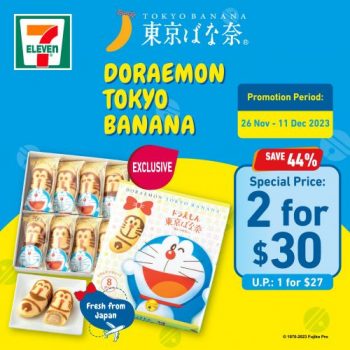 7-Eleven-Doraemon-Tokyo-Banana-Promotion-350x350 Now till 11 Dec 2023: 7-Eleven Doraemon Tokyo Banana Promotion