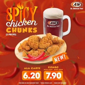 AW-Spicy-Chicken-Chunks-with-Root-Beer-for-7.90-Combo-Promotion-350x350 20 Nov 2023 Onward: A&W Spicy Chicken Chunks with Root Beer for $7.90 Combo Promotion