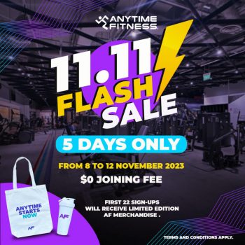 Anytime-Fitness-11.11-Flash-Sale-350x350 8-12 Nov 2023: Anytime Fitness 11.11 Flash Sale