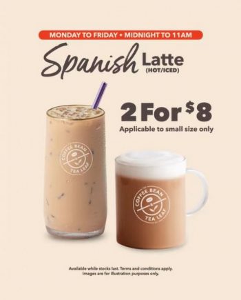 Coffee-Bean-Spanish-Latte-2-for-8-Promotion-350x435 28 Nov 2023 Onward: Coffee Bean Spanish Latte 2 for $8 Promotion