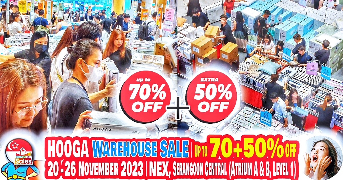 EOS-SG-NEX-HOOGA-Warehouse-Sale-Nov-2023 20-26 Nov 2023: Bedding & Home Décor Warehouse Sale! Up to 70% OFF+Extra 50% Discounts on HOOGA, AKEMI & CANNON