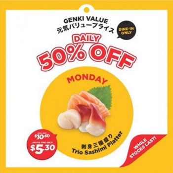Genki-Sushi-50-OFF-Weekdays-Deals-Promotion-350x350 14 Nov-15 Dec 2023: Genki Sushi 50% OFF Weekdays Deals Promotion