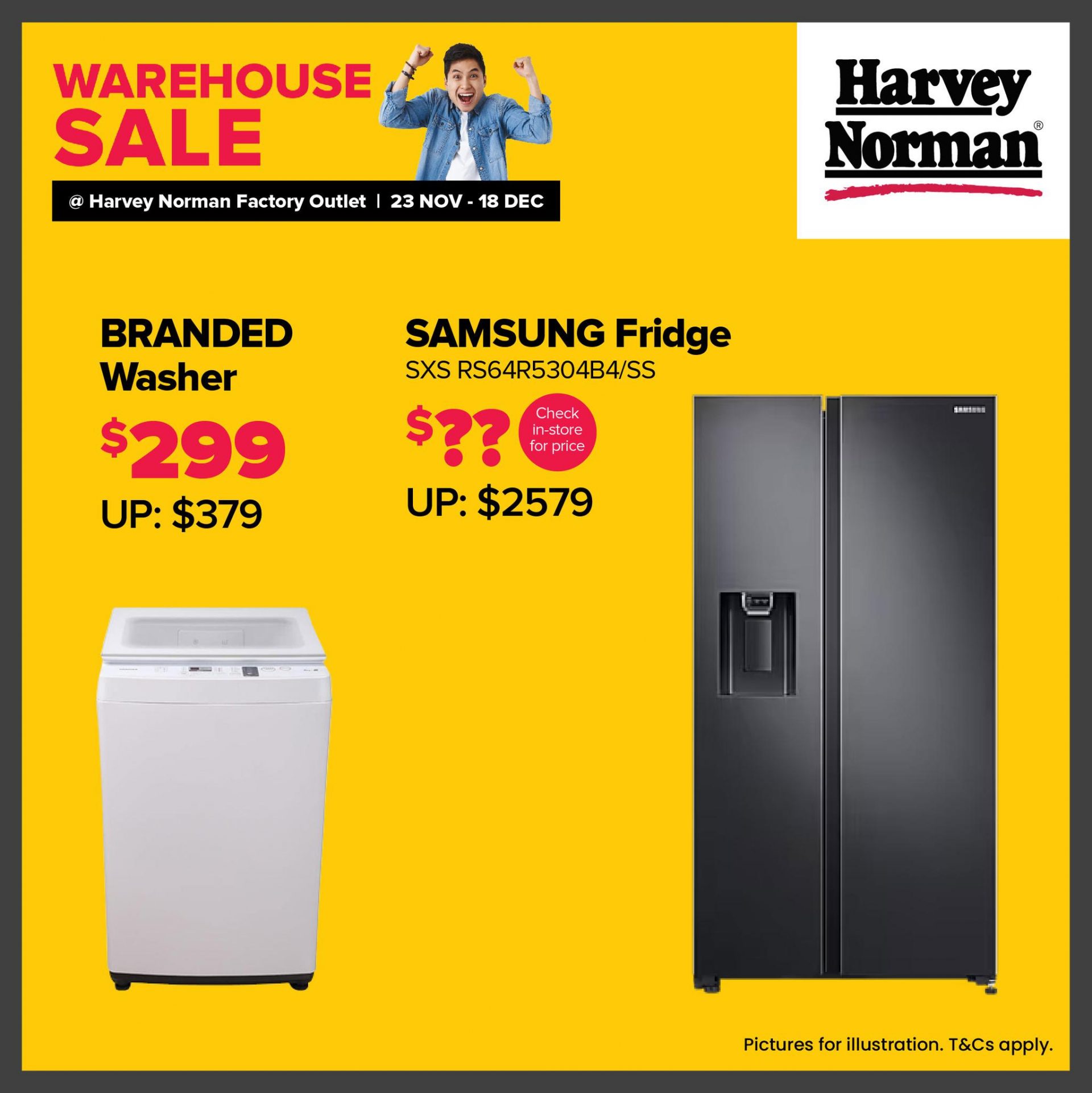 23 Nov18 Dec 2023 Harvey Norman Warehouse Sale