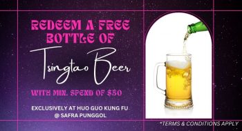 Huo-Guo-Kung-Fu-Free-Bottle-of-Tsingtao-Beer-Promo-350x190 25 Nov-31 Dec 2023: Huo Guo Kung Fu Free Bottle of Tsingtao Beer Promo