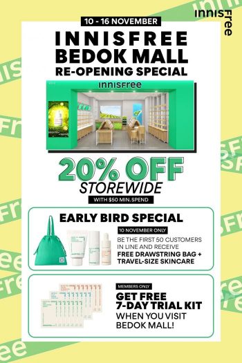 INNISFREE-Re-Opening-Promotion-at-Bedok-Mall-350x525 10-16 Nov 2023: INNISFREE Re-Opening Promotion at Bedok Mall