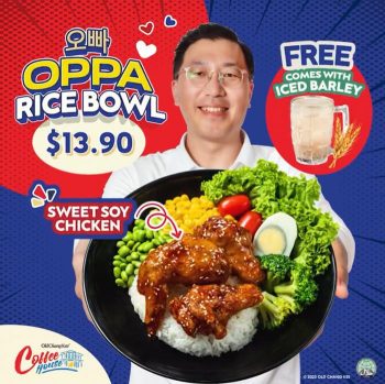 Old-Chang-Kee-Oppa-Rice-Bowl-Free-Iced-Barley-Promotion-350x349 Now till 30 Nov 2023: Old Chang Kee Oppa Rice Bowl Free Iced Barley Promotion