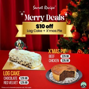 Secret-Recipe-Christmas-Log-Cakes-Promo-1-350x350 Now till 26 Dec 2023: Secret Recipe Christmas Log Cakes Promo