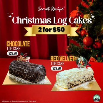 Secret-Recipe-Christmas-Log-Cakes-Promo-350x350 Now till 26 Dec 2023: Secret Recipe Christmas Log Cakes Promo