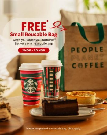 Starbucks-Delivers-Free-Small-Reusable-Bag-Promotion-350x438 1 Nov 2023 Onward: Starbucks Delivers Free Small Reusable Bag Promotion