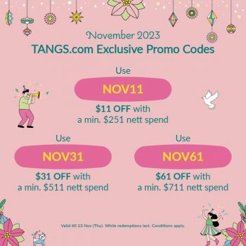 TANGS-Exclusive-Promo-Code-350x350 Now till 30 Nov 2023: TANGS Exclusive Promo Code