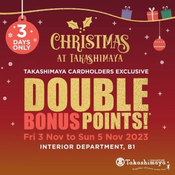Takashimaya-Double-Bonus-Points-Promotion-350x350 3-5 Nov 2023: Takashimaya Double Bonus Points Promotion