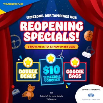 Timezone-ReOpening-Special-at-Tampines-Hub-350x350 8-13 Nov 2023: Timezone ReOpening Special at Tampines Hub