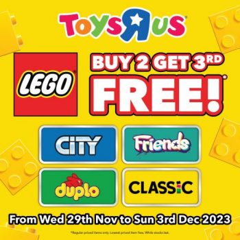 Toys-R-Us-LEGO-Buy-2-Get-3rd-Free-Promotion-350x350 29 Nov-3 Dec 2023: Toys R Us LEGO Buy 2 Get 3rd Free Promotion