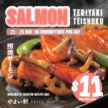 YAYOI-Teriyaki-Salmon-Teishoku-for-11-Promotion-350x350 21-23 Nov 2023: YAYOI Teriyaki Salmon Teishoku for $11 Promotion