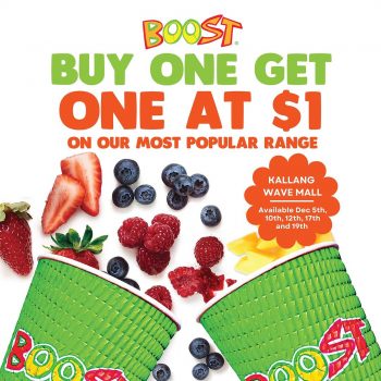 Boost-Juice-Bar-1-for-1-Deal-350x350 5-19 Dec 2023: Boost Juice Bar 1 for 1 Deal