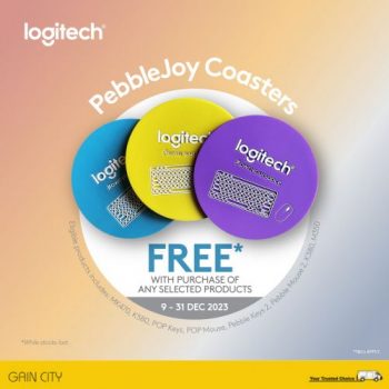 Gain-City-Logitech-Free-PebbleJoy-Coasters-350x350 9-31 Dec 2023: Gain City Logitech Free PebbleJoy Coasters