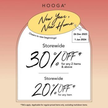HOOGA-Storewide-30-OFF-Boxing-Day-New-Year-Sale-350x350 26 Dec 2023-1 Jan 2024: HOOGA Storewide 30% OFF Boxing Day & New Year Sale