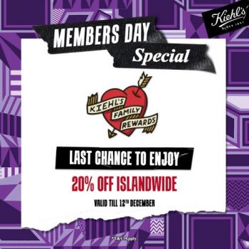 Kiehls-Members-Day-20-off-Promotion-350x350 Now till 12 Dec 2023: Kiehl's Members Day 20% off Promotion