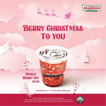 Krispy-Kreme-Limited-Edition-Jingle-Berry-Oat-Promo-350x350 1-31 Dec 2023: Krispy Kreme Limited-Edition Jingle Berry Oat Promo