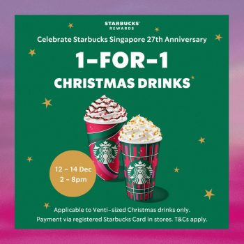 Starbucks-1-for-1-Christmas-Drinks-350x350 12-14 Dec 2023: Starbucks 1 for 1 Christmas Drinks