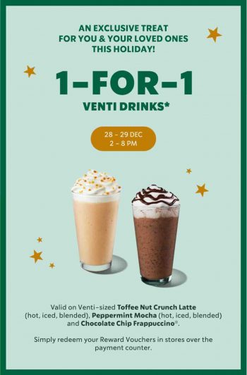 Starbucks-1-for-1-Venti-Drinks-Promo-350x532 28-29 Dec 2023: Starbucks 1-for-1 Venti Drinks Promo