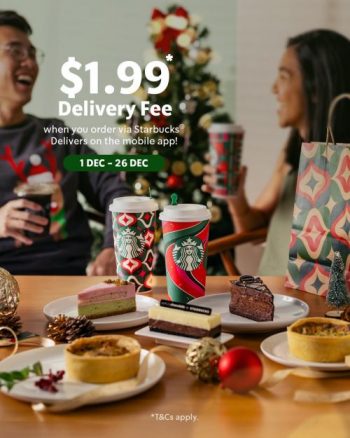 Starbucks-1.99-Delivery-Fee-Promotion-350x438 1-26 Dec 2023: Starbucks $1.99 Delivery Fee Promotion