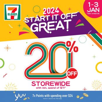 7-Eleven-20-off-Promo-2-350x350 1-3 Jan 2024: 7-Eleven 20% off Promo