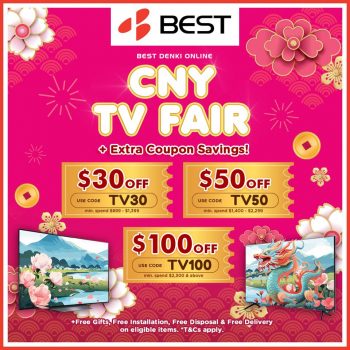BEST-Denki-CNY-TV-Fair-and-Spring-Cleaning-Sale-350x350 19 Jan 2024 Onward: BEST Denki - CNY TV Fair and Spring Cleaning Sale