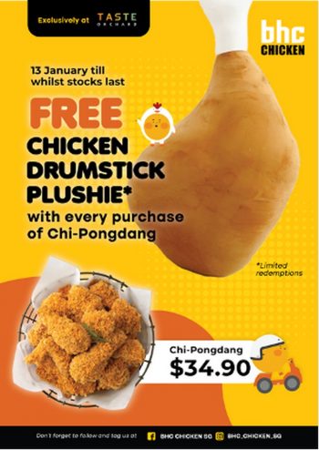 BHC-Chicken-Free-Chicken-Drumstick-Plushie-Promo-350x494 13 Jan 2024 Onward: BHC Chicken - Free Chicken Drumstick Plushie Promo