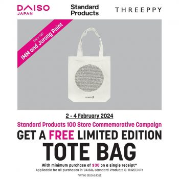 DAISO-Free-Limited-Edition-Tote-Bag-350x350 2-4 Feb 2024: DAISO - Free Limited Edition Tote Bag