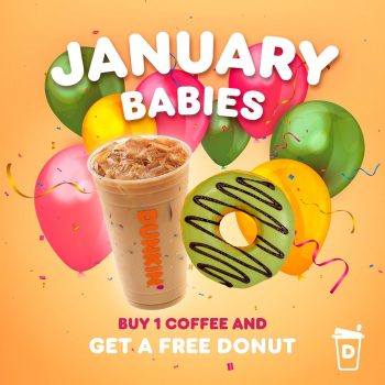 Dunkin-Special-Deal-for-January-Babies-350x350 3-31 Jan 2024: Dunkin' Special Deal for January Babies