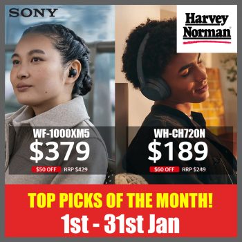 Harvey-Norman-Sony-Earphones-and-Headphones-Promo-350x350 Now till 31 Jan 2024: Harvey Norman - Sony Earphones and Headphones Promo