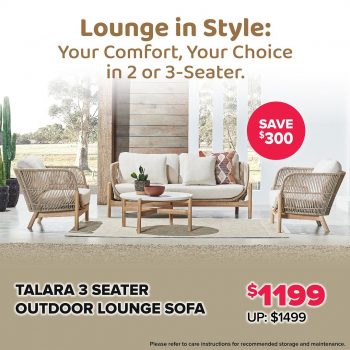 Harvey-Norman-Talara-3-Seater-Outdoor-Lounge-Sofa-at-1199-Promo-350x350 23 Jan 2024 Onward: Harvey Norman - Talara 3 Seater Outdoor Lounge Sofa at $1199 Promo