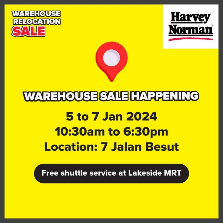 57 Jan 2024 Harvey Norman Warehouse Relocation Sale SG