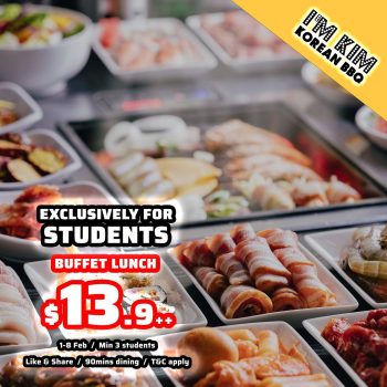 Im-Kim-Korean-BBQ-Student-Buffet-Lunch-Deal-350x350 1-8 Feb 2024: I'm Kim Korean BBQ - Student Buffet Lunch Deal