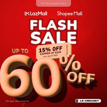 Le-Creuset-Sale-up-to-60-Off-on-LazMall-and-Shopee-Mall-350x350 30-31 Jan 2024: Le Creuset - Sale up to 60% Off on LazMall and Shopee Mall