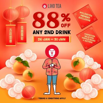 LiHO-Tea-88-Off-Any-2nd-Drink-Promo-350x350 26-31 Jan 2024: LiHO Tea - 88% Off Any 2nd Drink Promo