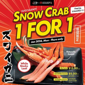 Shaburi-Kintan-Buffet-1-For-1-Snow-Crab-Promo-350x350 12-31 Jan 2024: Shaburi & Kintan Buffet - 1 For 1 Snow Crab Promo