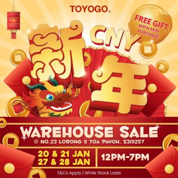 TOYOGO-Chinese-New-Year-Warehouse-Sale-350x350 20-28 Jan 2024: TOYOGO - Chinese New Year Warehouse Sale