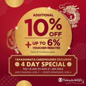 Takashimaya-4-Day-Special-Deal-350x350 18-21 Jan 2024: Takashimaya - 4 Day Special Deal