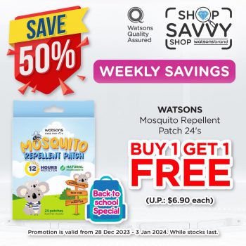 Watsons-Mosquito-Repellent-Patch-Promo-350x350 28 Dec 2023-3 Jan 2024: Watsons Mosquito Repellent Patch Promo